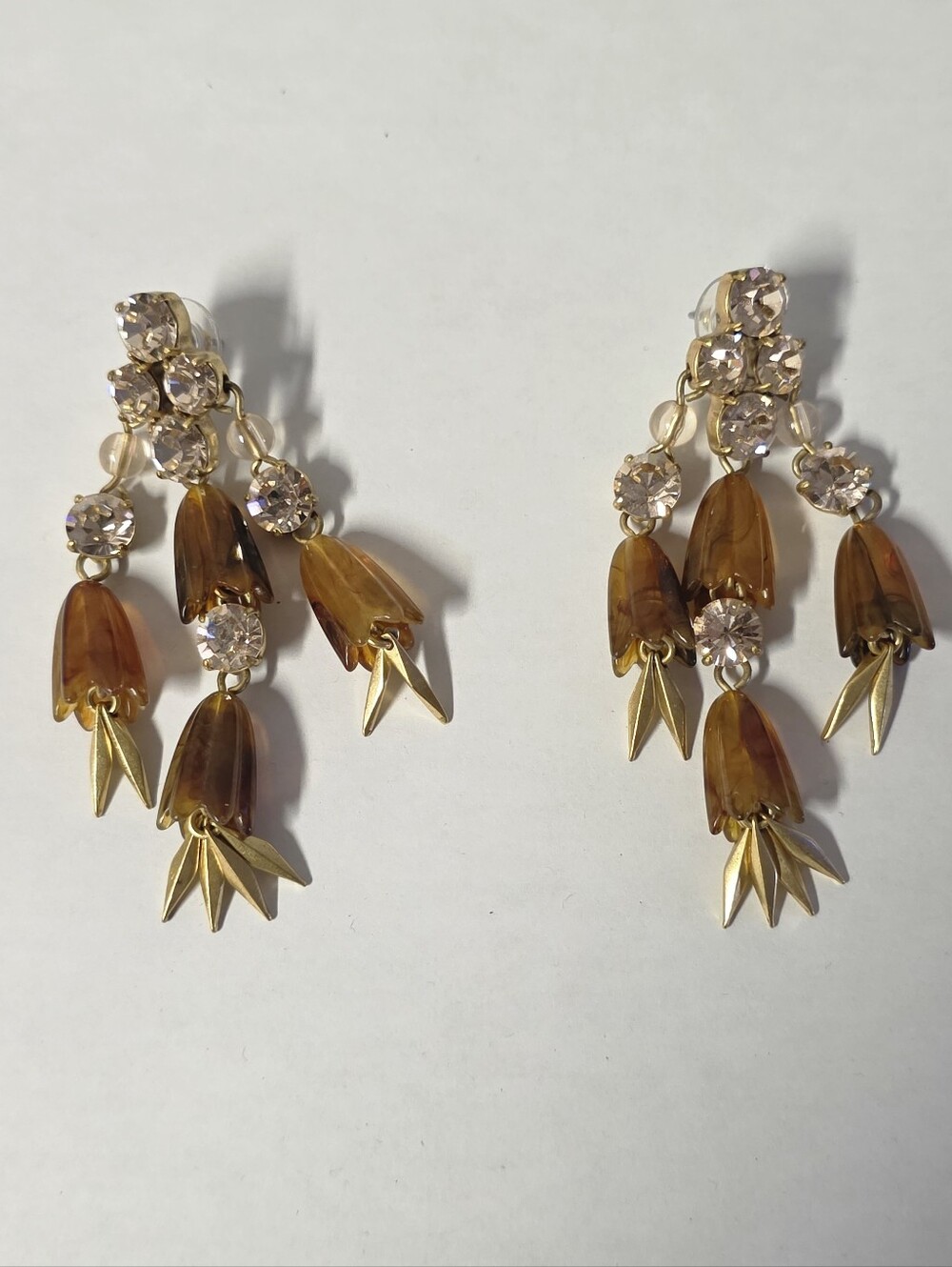 J. Crew Crystal Flower Earrings